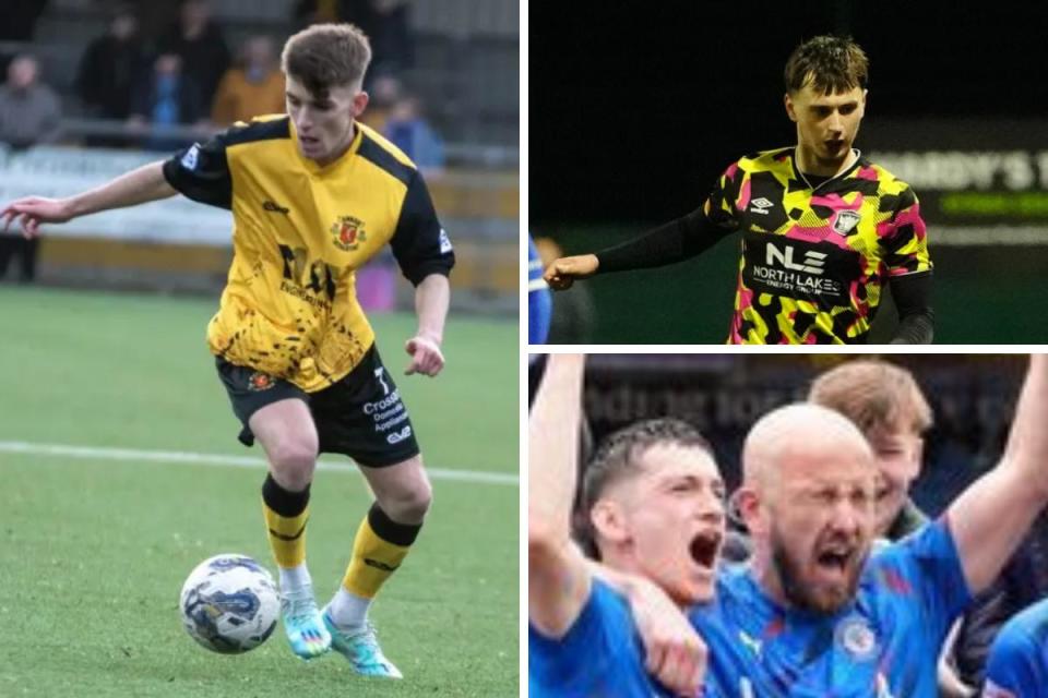 United loanees Kai Nugent, left, and Max Kilsby, top right, were involved in important wins north of the border - while Paddy Madden, bottom right, was among the ex-Blues celebrating <i>(Image: Joe Saunders / Barbara Abbott / PA)</i>