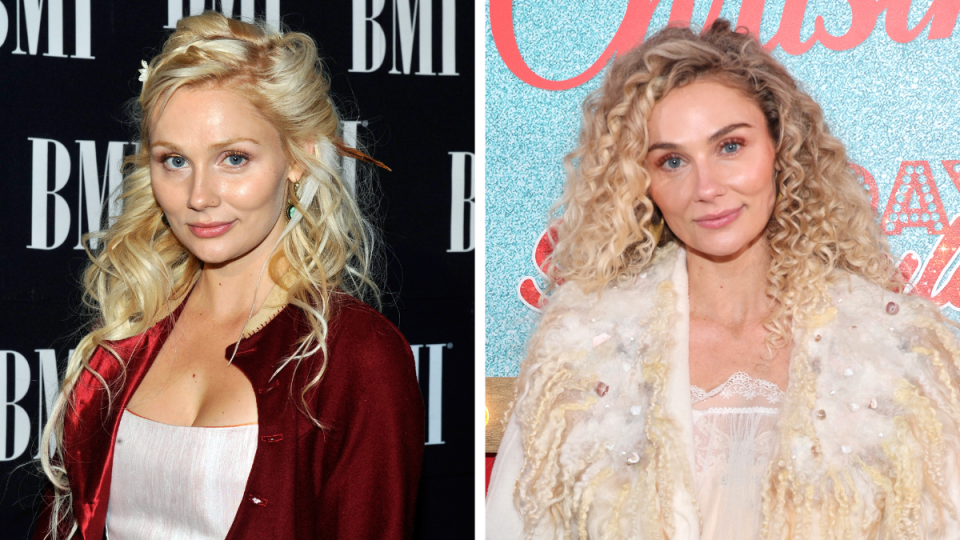 Clare Bowen Left: 2012; Right: 2022