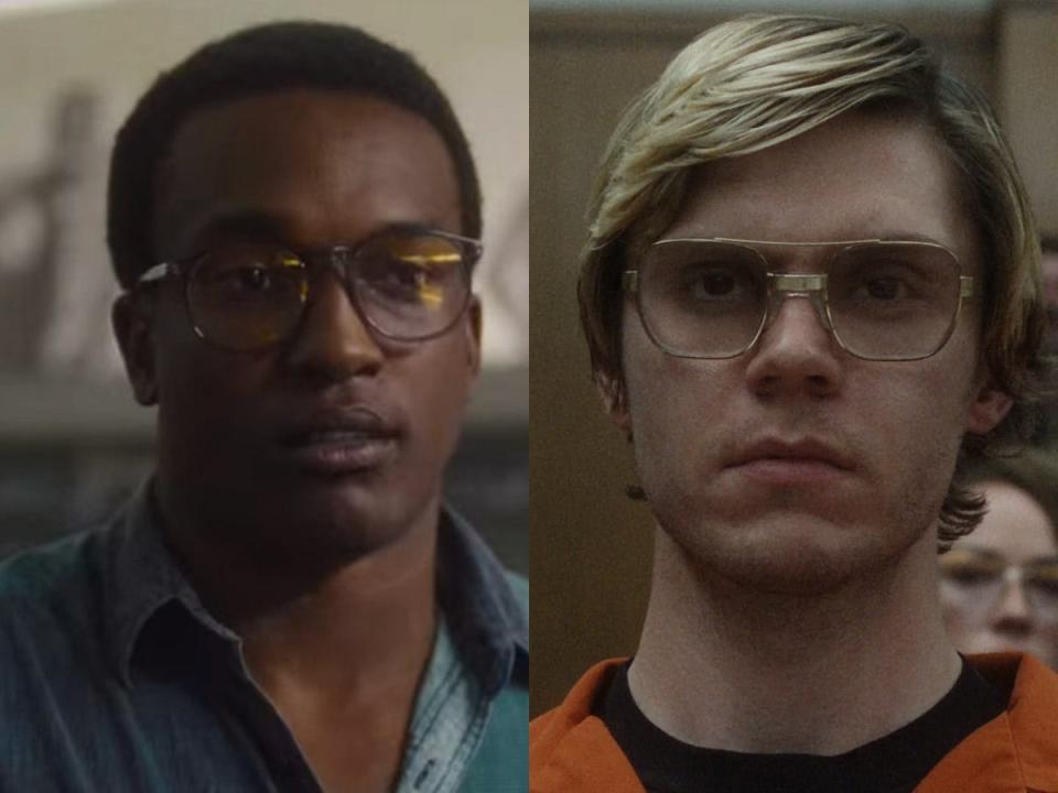 Rodney Burford as Tony Hughes and Evan Peters as Jeffrey Dahmer