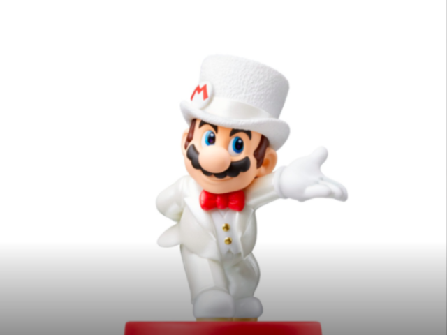 mario and princess peach wedding cake topper