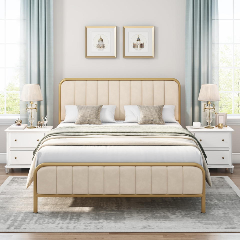 <p><a href="https://go.redirectingat.com?id=74968X1596630&url=https%3A%2F%2Fwww.walmart.com%2Fip%2FHomfa-Queen-Size-Bed-Frame-Metal-Tubular-Platform-Bed-Frame-with-Upholstered-Headboard-Beige-White%2F735263629&sref=https%3A%2F%2Fwww.goodhousekeeping.com%2Fhome-products%2Fg43907837%2Fbest-furniture-walmart%2F" rel="nofollow noopener" target="_blank" data-ylk="slk:Shop Now;elm:context_link;itc:0;sec:content-canvas" class="link ">Shop Now</a></p><p>Metal Tubular Bed Frame</p><p>walmart.com</p><p>$185.89</p>