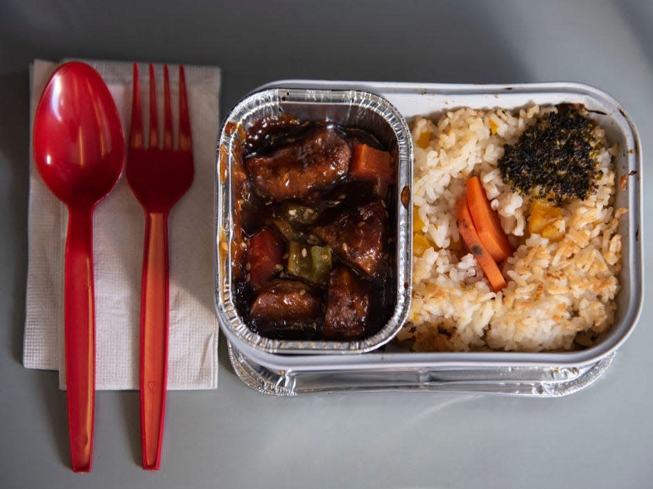 AirAsia in flight meal