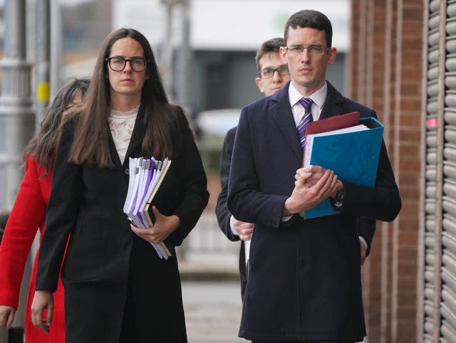 Enoch Burke and his sister Ammi Burke outside the High Court in Dublin