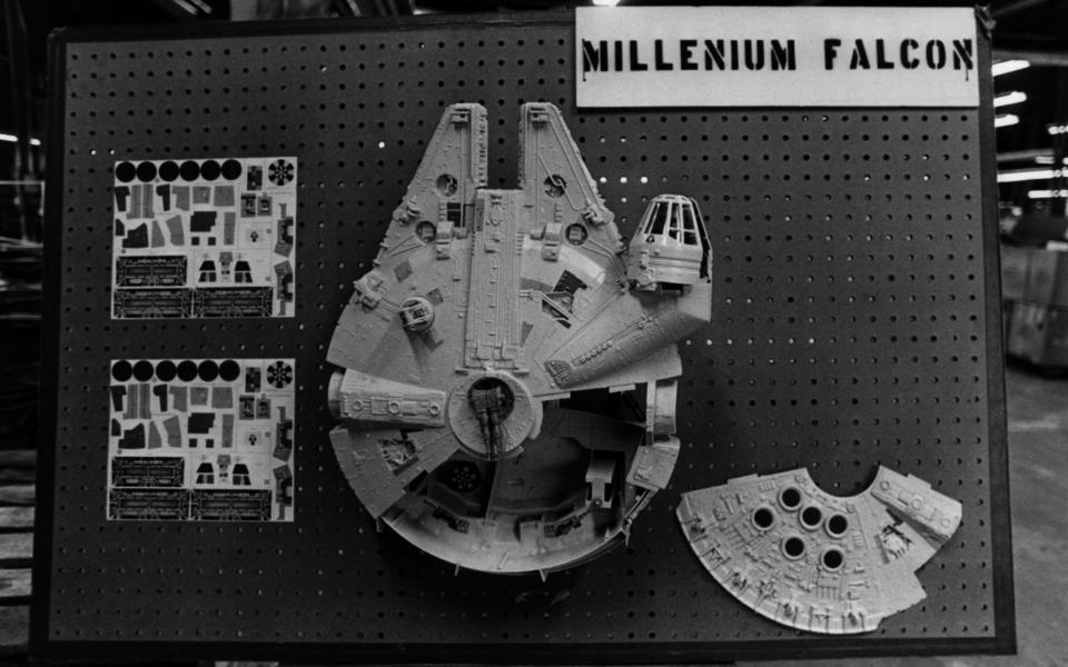 The Millennium Falcon, a toy from the Star Wars line by Kenner, on display at the Kenner warehouse in Cincinnati in June 1979.