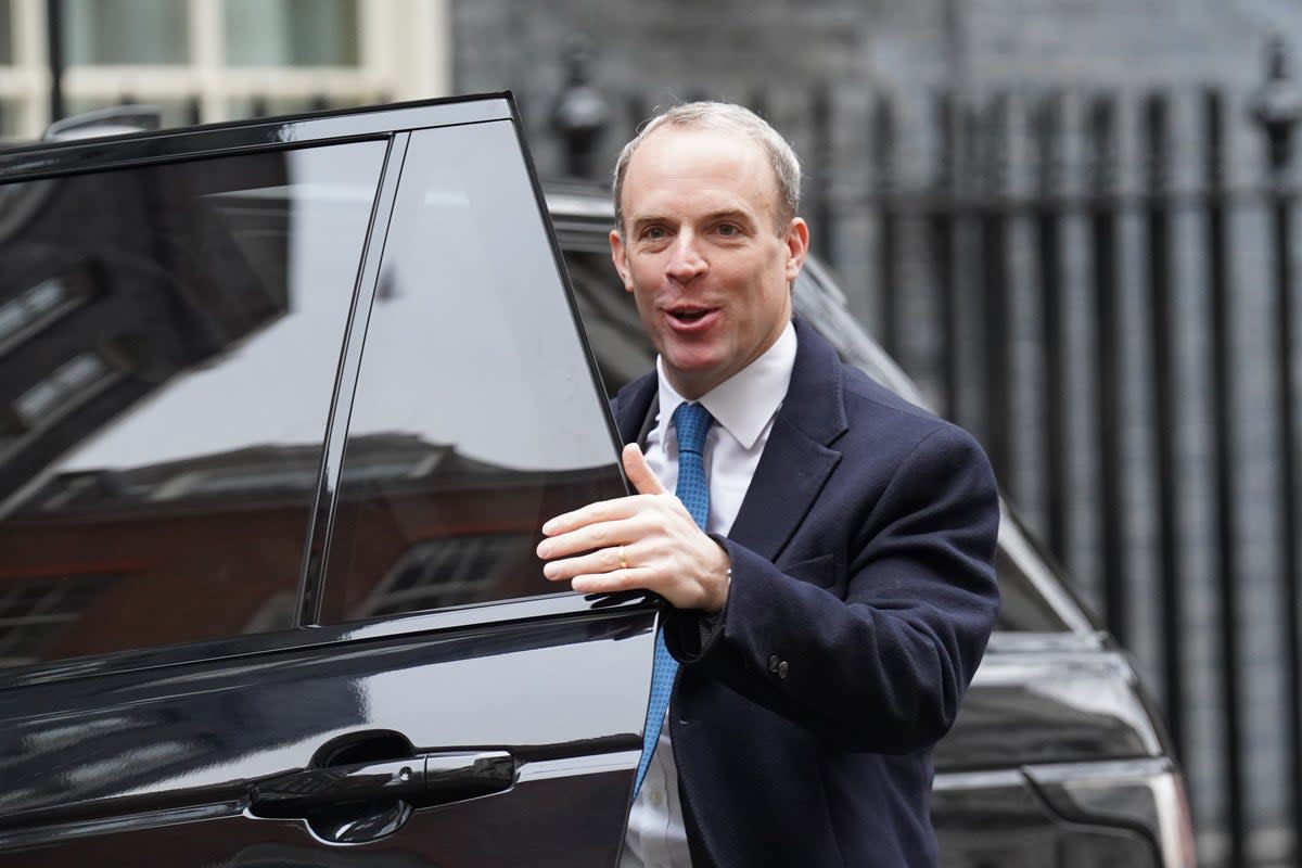 Dominic Raab arriving in Downing Street (PA Wire)