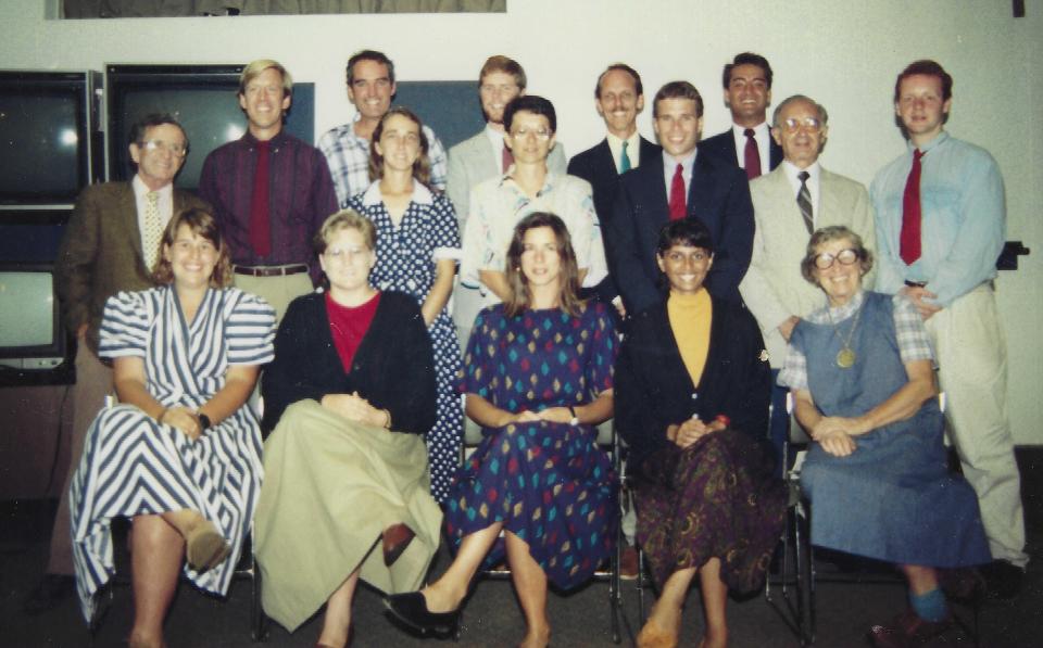 Valerie Fronczak, second row, middle, and her Peace Corps cohorts in Malawi after they completed their pre-service training in Malawi. Fronczak served in the Peace Corps from 1989 to 1991