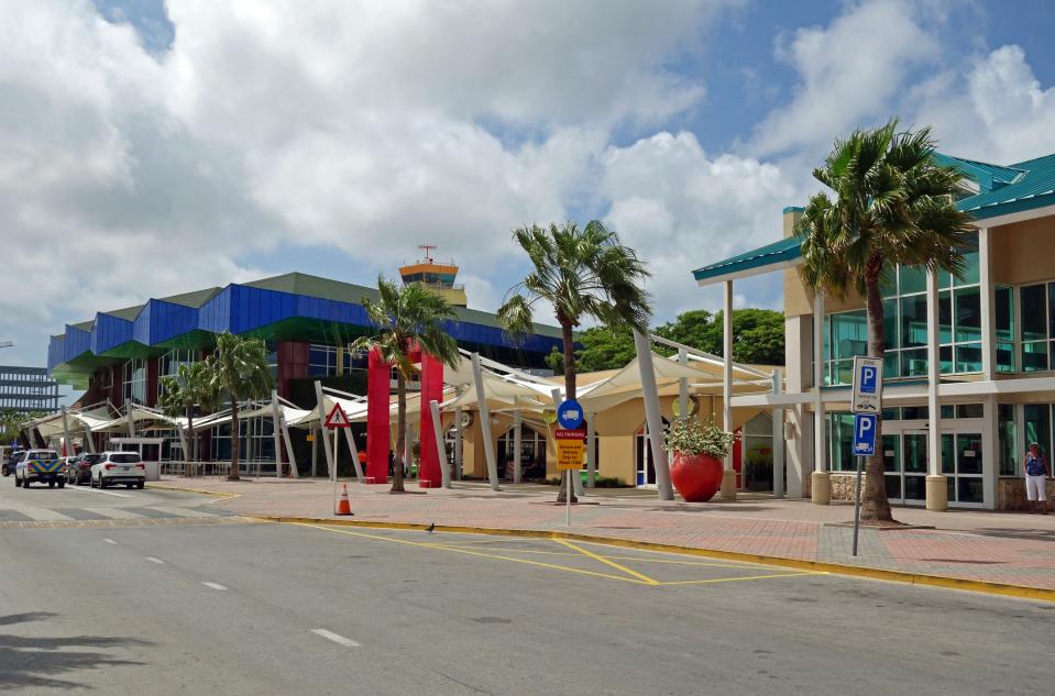 Queen Beatrix International Airport (AUA) in Aruba in the Caribbean.