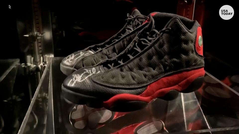 Michael Jordan's Air Jordan 13's worn by the basketball star in game 2 of the 1998 NBA Finals is up for auction.