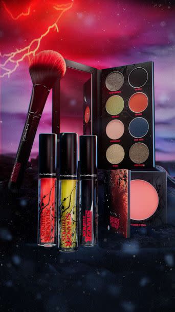 PHOTO: MAC Cosmetics has released a &#39;Stranger Things&#39; themed makeup collection featuring everything from eyeshadow to lip gloss.  (MAC)