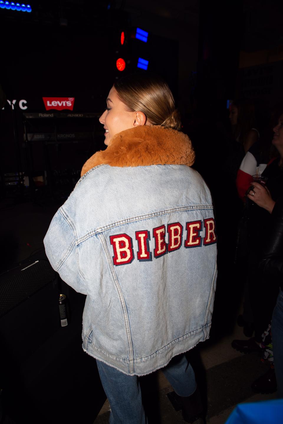 Hailey Baldwin Wears Jacket with Husband Justin Bieber's Last Name