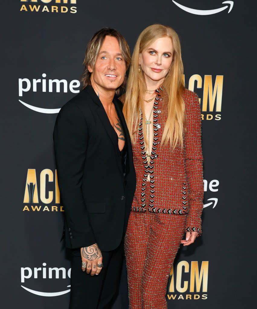 Closeup of Keith Urban and Nicole Kidman