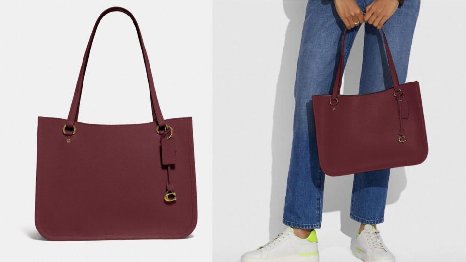 This Coach bag is smaller than the average tote yet spacious.