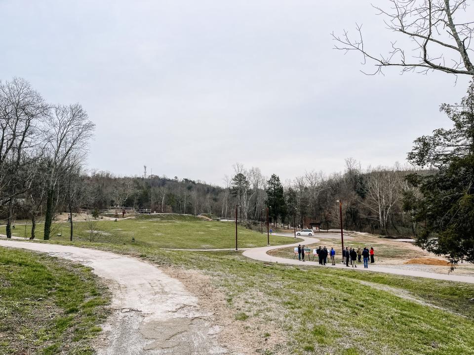 The site for the future Adventure Playground that is currently being designed for the Baker Creek Preserve, South Knoxville, Dec. 19, 2022.