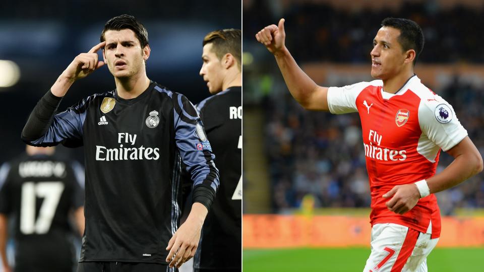 Alvaro Morata and Alexis Sanchez could both be heading for Manchester