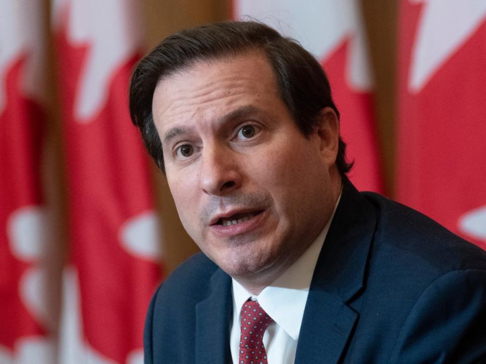 Public Safety Minister Marco Mendicino, pictured during a news conference earlier this year, said the buyback program will require a number of partners in the public safety community, including the RCMP.  (Adrian Wyld/The Canadian Press - image credit)