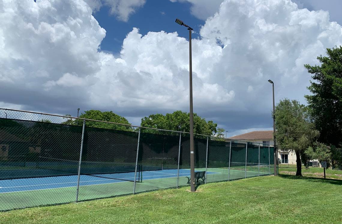 Will those rain clouds teasing in the distance threaten a Kendall area community tennis court in the afternoon of Sept. 6, 2022? If they do, it may seem a rarity to an unusually dry summer of 2022 where rainfall has tended to be widespread and not customarily in the afternoons.