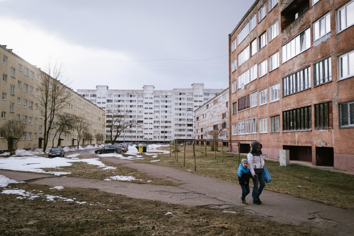 A residential area in the suburbs of Narva.  (Alessandro Rampazzo for NBC News)