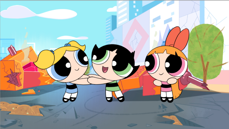 "The Powerpuff Girls" are, from left, Bubbles, Buttercup and Blossom.