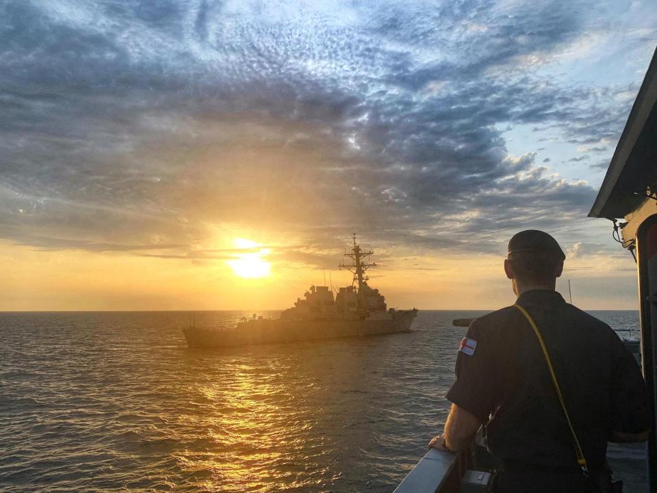 US Navy destroyer USS Ross in the Black Sea