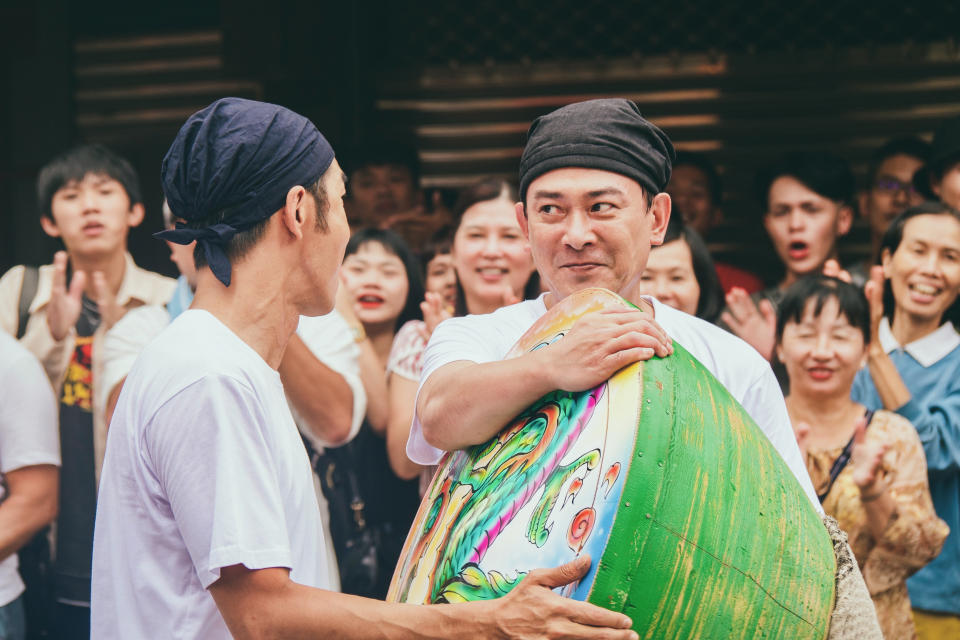 <strong>王識賢與李李仁在《神之鄉》中，分別飾演宮廟廟主的「陣頭雙帥」。（圖／華視 提供）</strong>