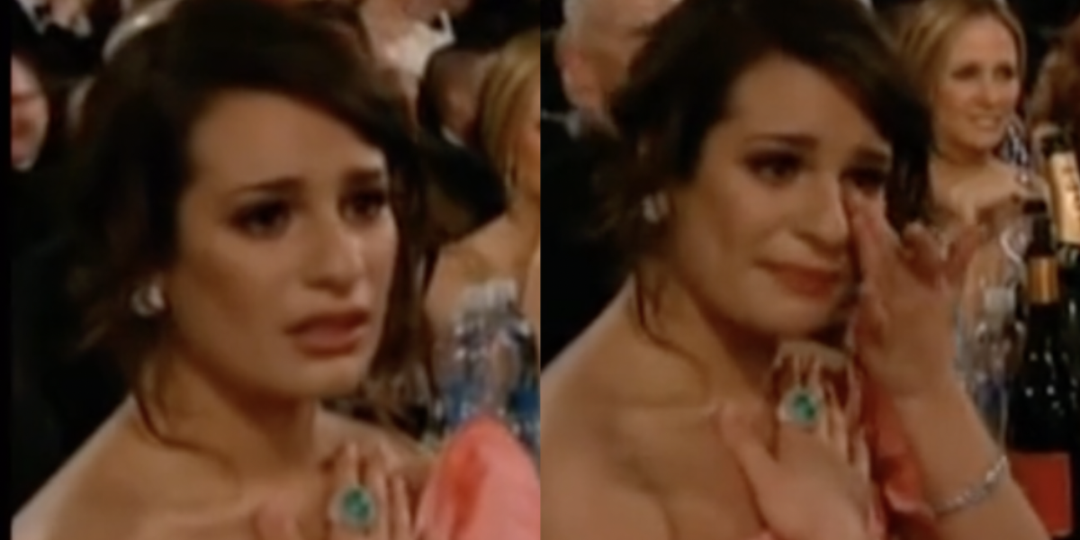 Lea Micheles Been Accused Of Fake Crying At The Golden Globes 