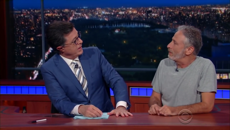 Jon Stewart on The Late Show with Stephen Colbert (Photo: CBS)