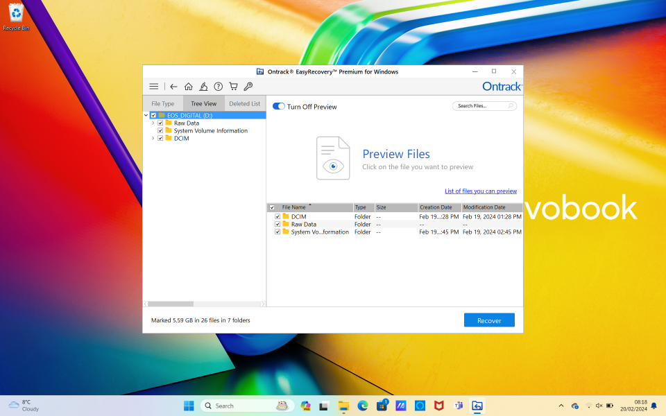 Ontrack EasyRecovery software screenshot