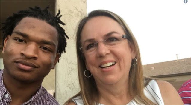 Jamal Hinton asked the sender for a photo and found Wanda Dench was definitely not his grandmother, but the invitation stood. Picture: Twitter