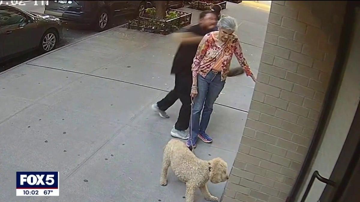 Une femme de 81 ans de New York, qui promène son chien, se sent « chanceuse » d’être en vie après qu’une vidéo montre un homme la frapper brutalement au visage