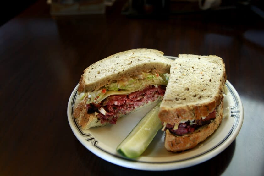 >> The classic #19 at Langer's is pastrami and Swiss cheese with coleslaw and Russian dressing. Try it with an egg cream, and don't forget the pickle. KIRK McKOY  Los Angeles Times