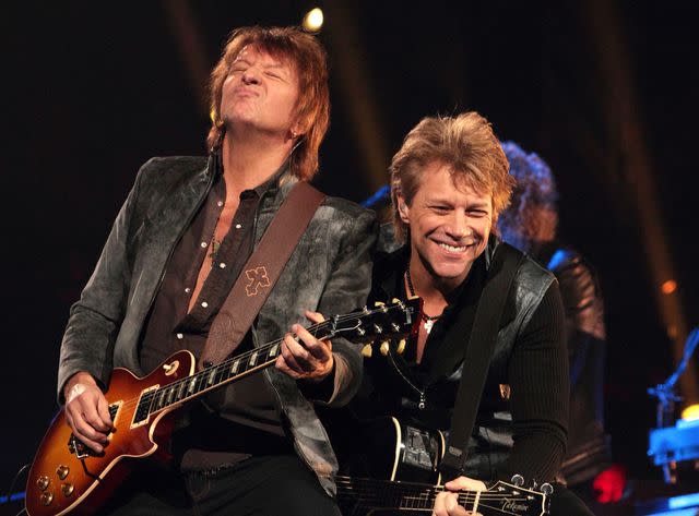 <p>Owen Sweeney/Shutterstock</p> Richie Sambora and Jon Bon Jovi in 2013