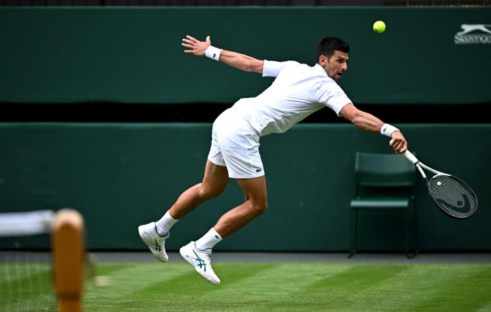 Serbia's Novak Djokovic in action during his second round match against Australia's Jordan Thompson (REUTERS)