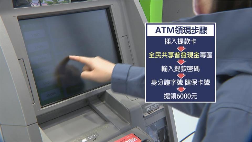 普發現金ATM提領4/10上路　銀行搶先貼辨識貼紙做預告