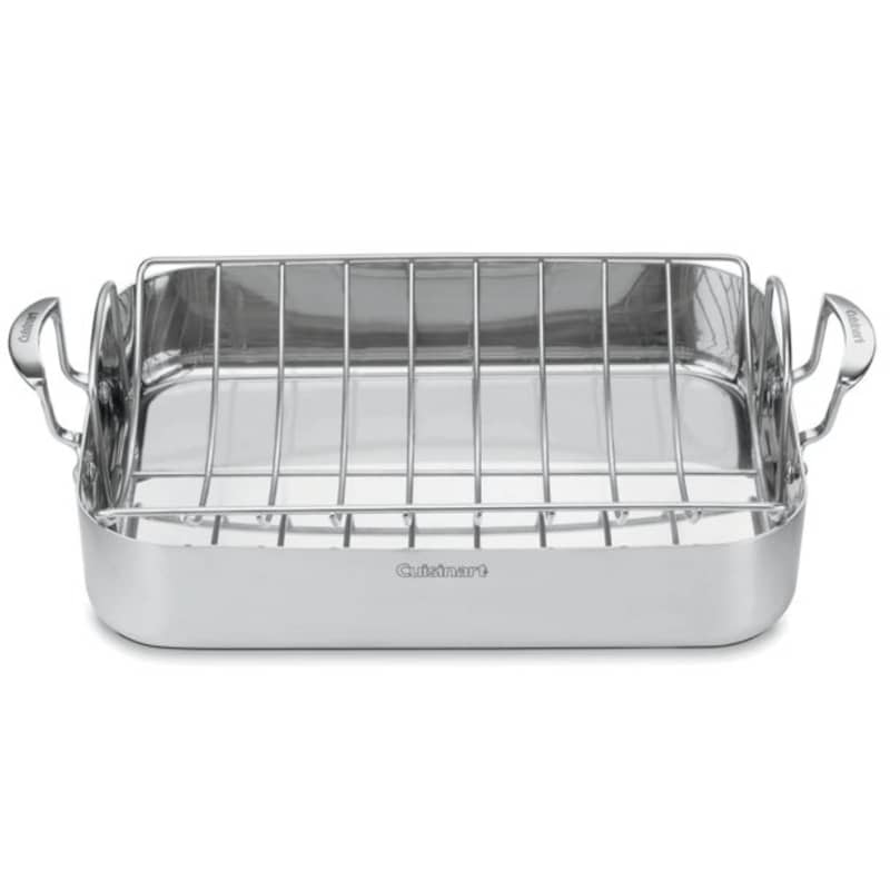 Cuisinart MultiClad Pro Stainless Rectangular Roasting Pan with Rack