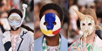 <p>For those looking to hide from the hellish news cycle that was 2018, Thom Browne came up with an interesting solution for his Spring 2019 show. The designer sent a lineup of playful face masks in the form of beach balls, melted ice cream cones, snorkels, rugby masks, and more down the runway. It certainly made for a new form of escapism. </p>