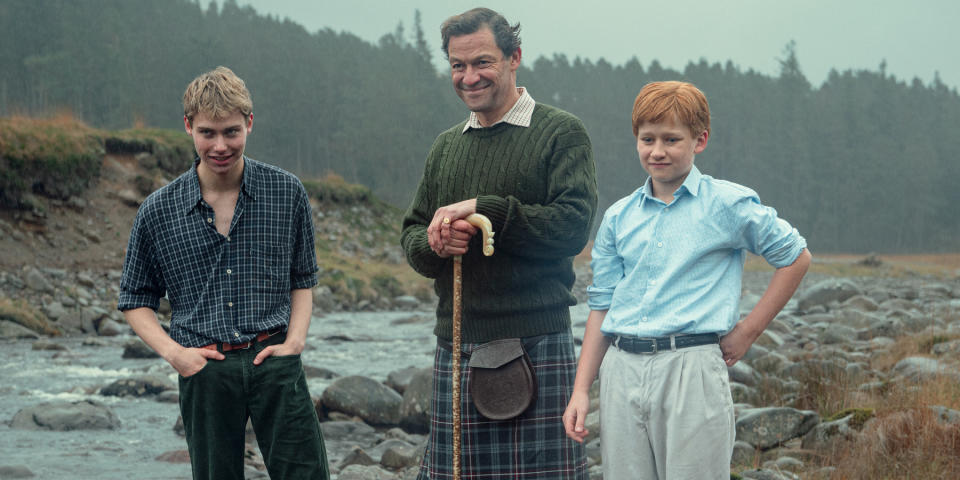 William, Charles, and Harry in 'The Crown.' 