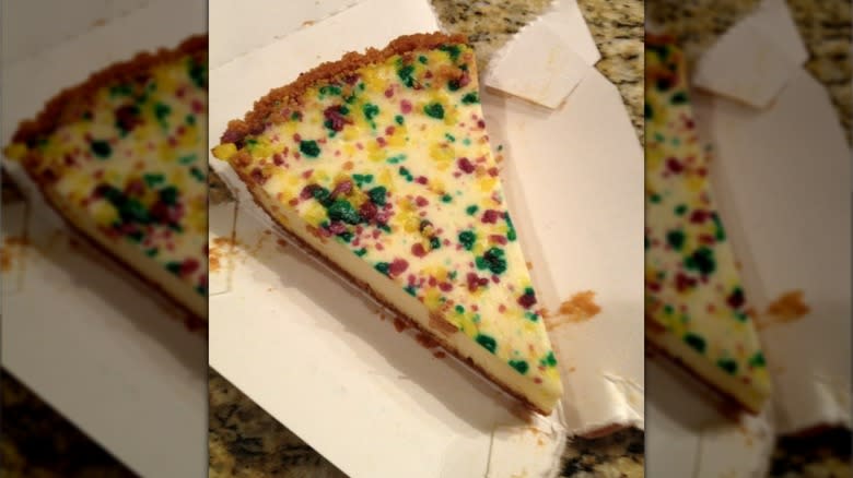 Popeyes Mardi Gras Cheesecake slice