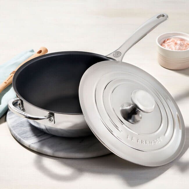 Le Creuset Nonstick Stainless Steel Saucier Pan