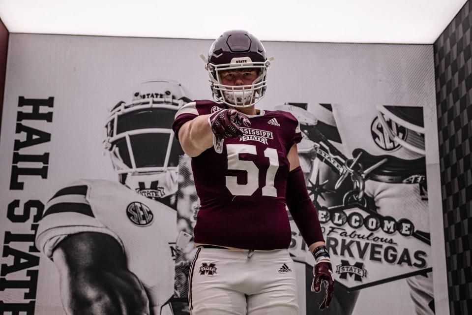 Luke Work is photographed during an unofficial visit to Mississippi State. Work committed to Mississippi State football on Friday, June 2, 2023. [SUBMITTED BY LUKE WORK]