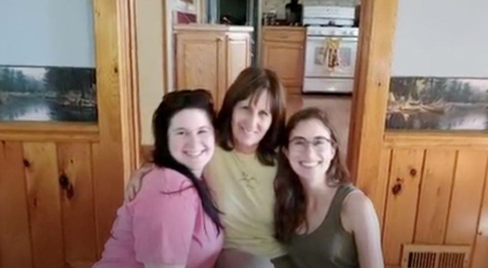 Cori Taylor-Wall, 57, pictured with her two daughters.