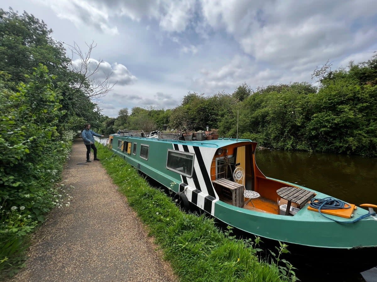 The couple renamed the boat Peace Frog during their renovation (Jessy Webster)