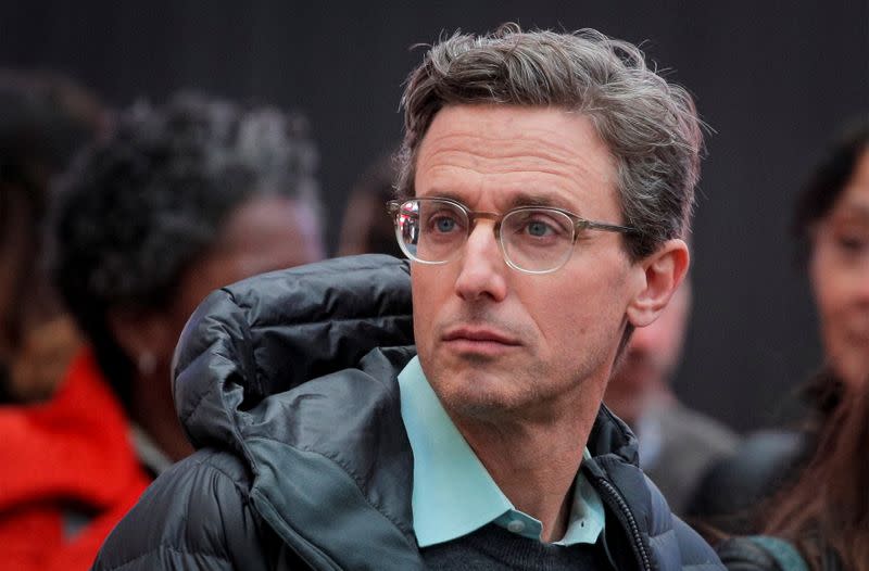 Jonah Peretti, founder and CEO of BuzzFeed, attends his company's debut outside the Nasdaq Market in Times Square in New York