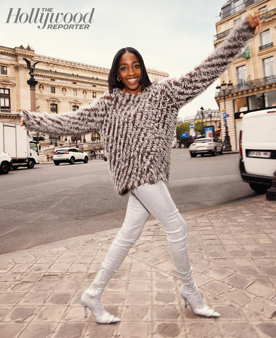 Ayo Edebiri was photographed on July 4 2023 at InterContinental Le Grand in Paris.