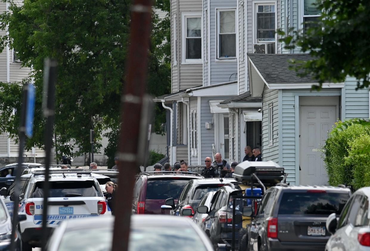 There was a heavy police presence at the apartment building on Cutler Street, after Jonathan Luga ran into the building with a gun.