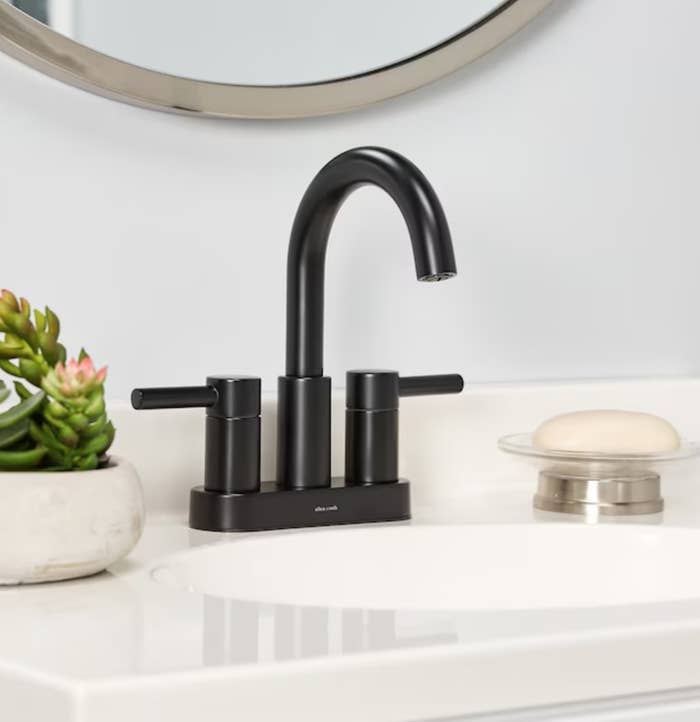 Matte black faucet