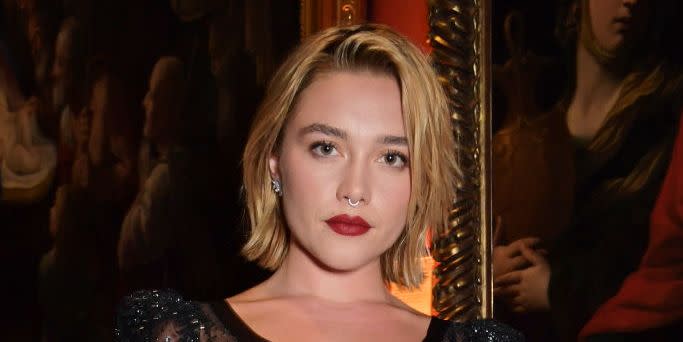 florence pugh stuns in an all black ensemble london, england   october 08 florence pugh attends the academy of motion picture arts and sciences 2022 new members reception at the national gallery on october 8, 2022 in london, england photo by david m benettdave benettgetty images