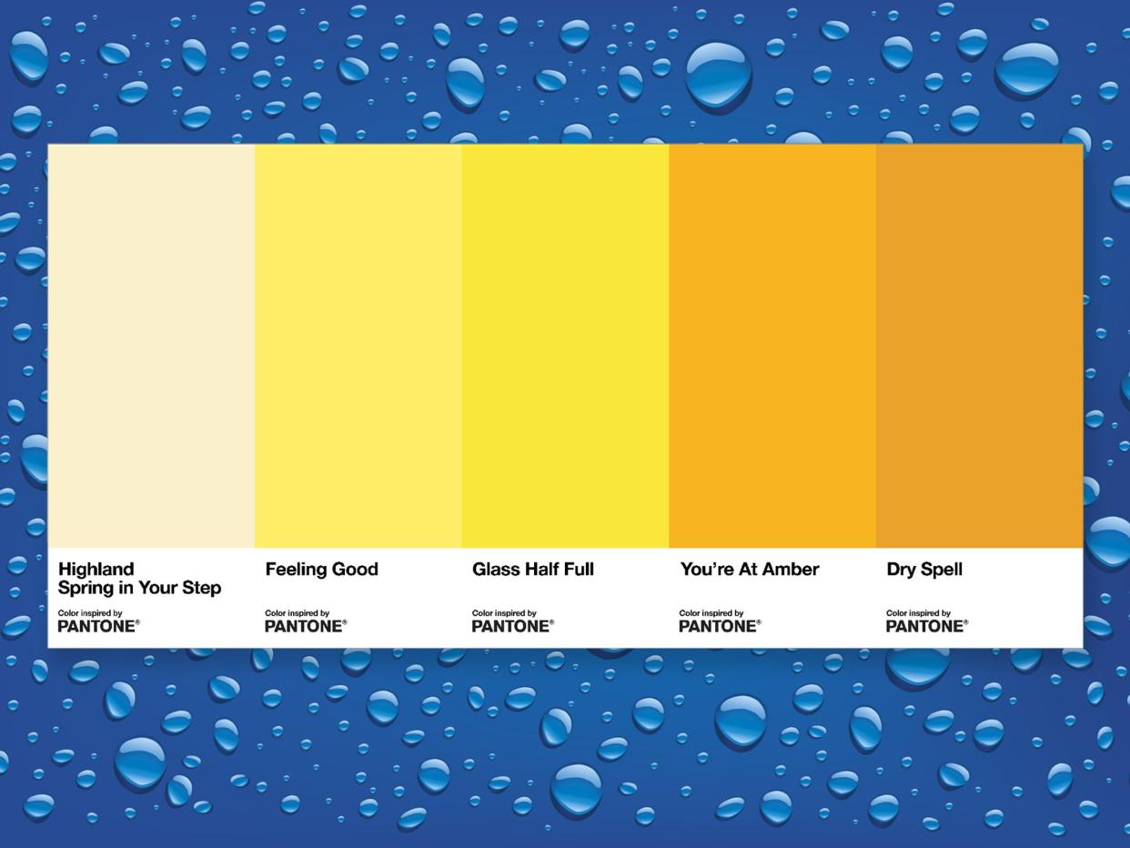 The new urine colour palate courtesy of Pantone and Highland Spring (Pantone/Highland Spring)