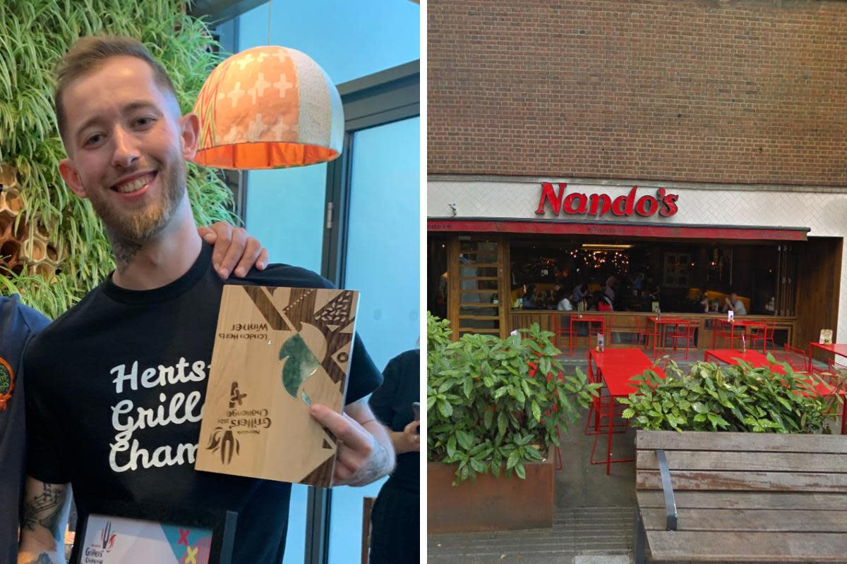 Kieran Penhallow/Nando's Watford High Street. <i>(Image: Nando's Google/Street View)</i>