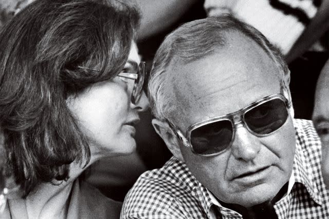 <p>Ron Galella/Getty</p> Jackie Kennedy Onassis and Jack Warnecke during 7th Annual RFK Pro-Celebrity Tennis Tournament in New York City