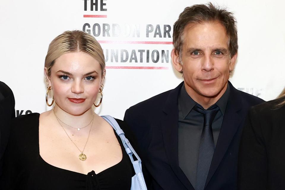 <p>Arturo Holmes/Getty</p> Ella Olivia Stiller and Ben Stiller attend The Gordon Parks Foundation